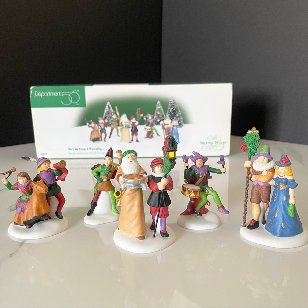 "Here We Come A-Wassailing" Dickens Snow Village Figurines by Dept. 56